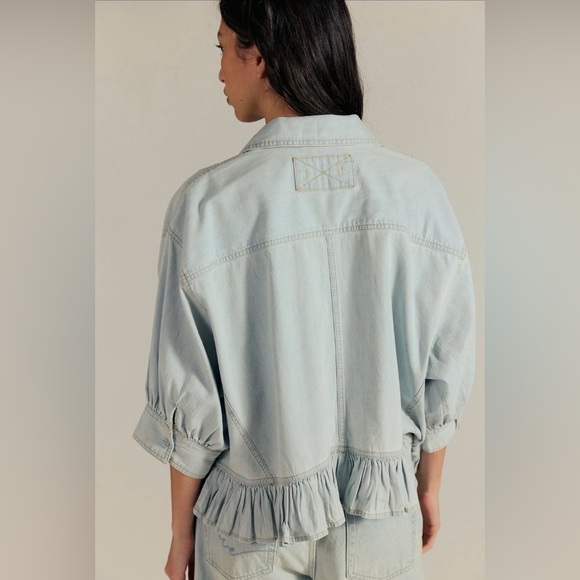 FREE PEOPLE Bailey Denim Shirt - Picture 2 of 14